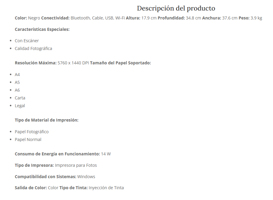 IMPRESORA ECO TANK L3210