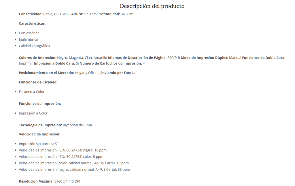 IMPRESORA  ECO TANK  L3250