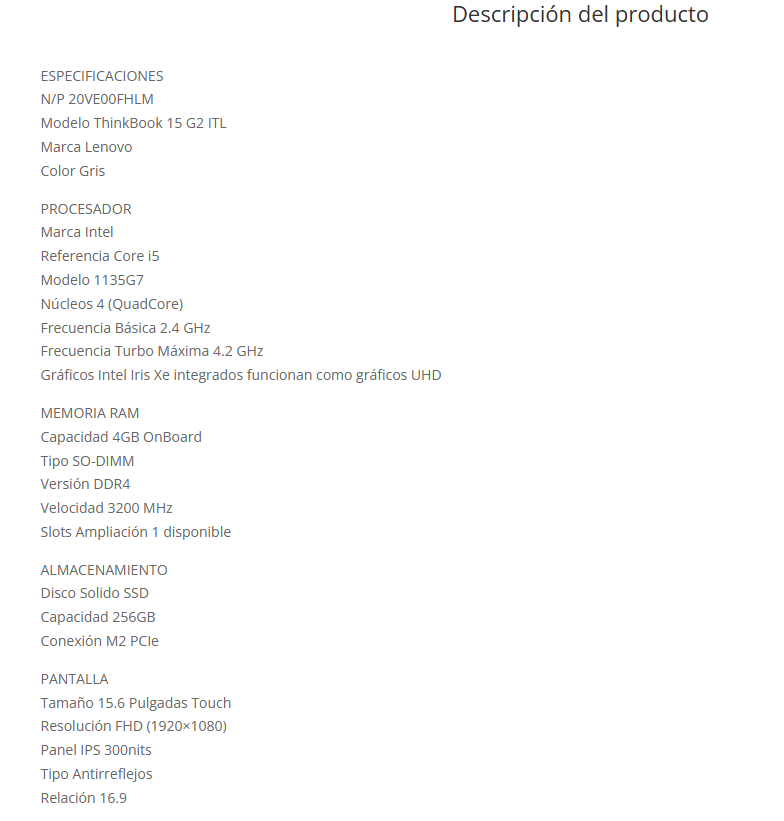 LENOVO INTER CORE I5